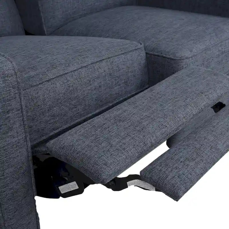 Denison Upholstered Loveseat Pushback Recliner by Christopher Knight Home