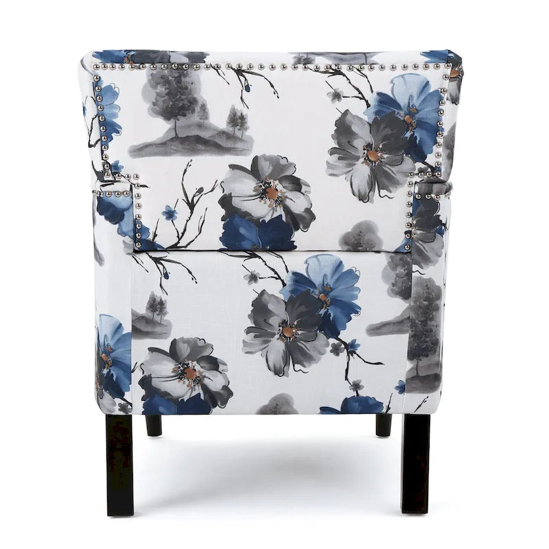 Boaz Floral Fabric Club Armchair by Christopher Knight Home