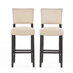 Mayfield Contemporary Linen Barstool (Set of 2) by Christopher Knight Home - 22.25 D x 18.50 W x 44.50 H