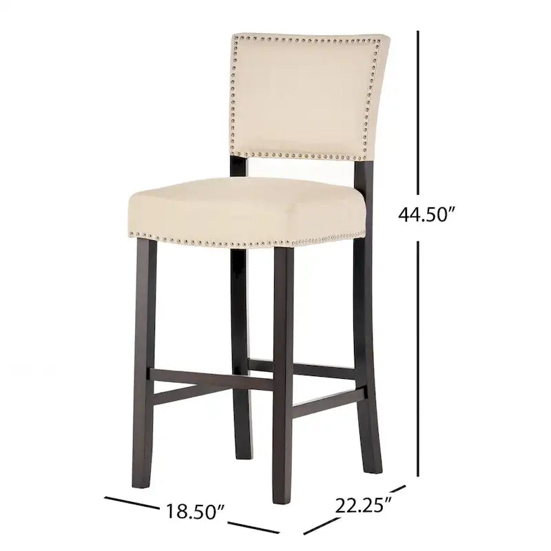 Mayfield Contemporary Linen Barstool (Set of 2) by Christopher Knight Home - 22.25 D x 18.50 W x 44.50 H