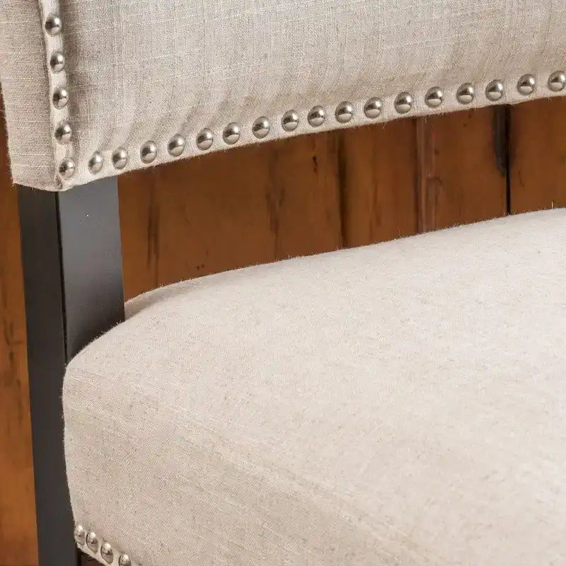 Mayfield Contemporary Linen Barstool (Set of 2) by Christopher Knight Home - 22.25 D x 18.50 W x 44.50 H