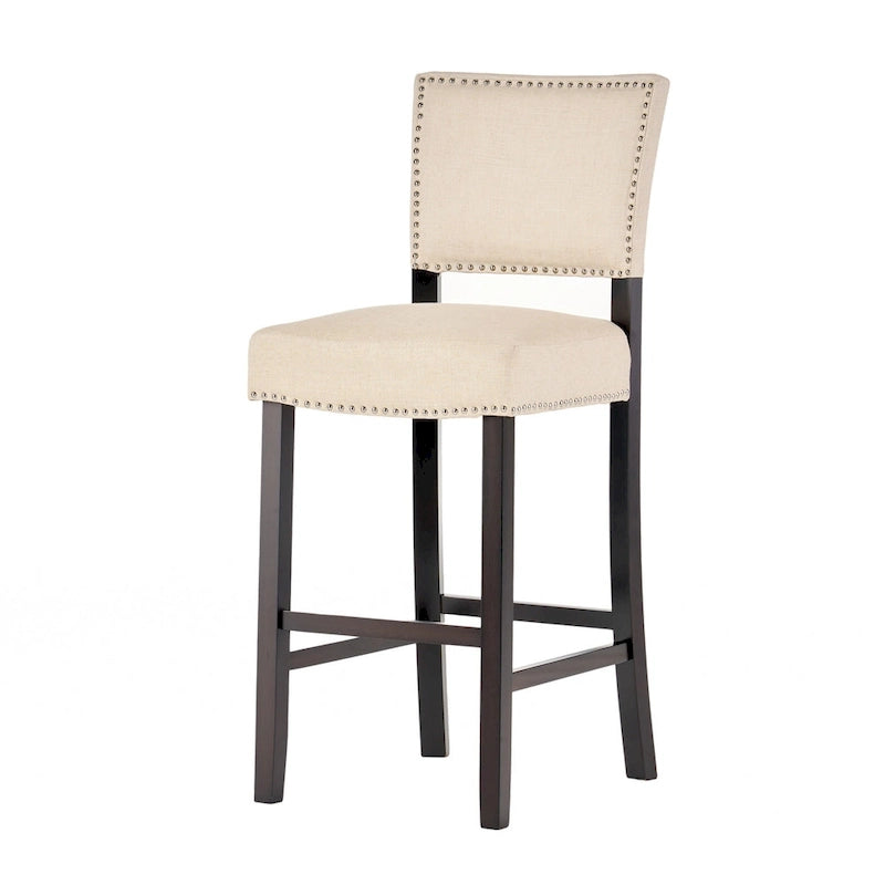 Mayfield Contemporary Linen Barstool (Set of 2) by Christopher Knight Home - 22.25 D x 18.50 W x 44.50 H