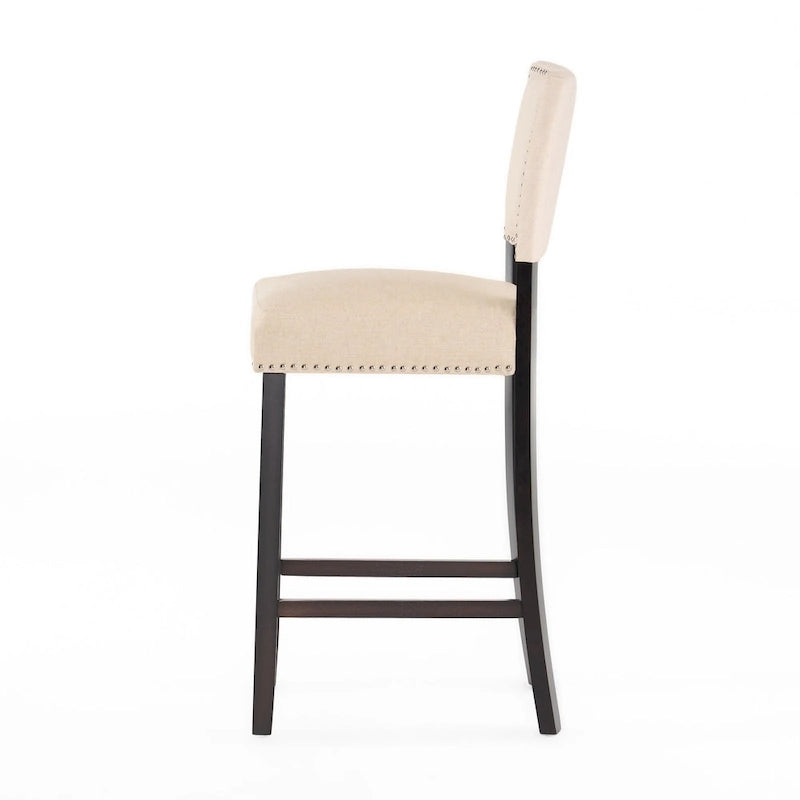 Mayfield Contemporary Linen Barstool (Set of 2) by Christopher Knight Home - 22.25 D x 18.50 W x 44.50 H