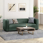Goyette Faux Leather 3 Seater Sofa by Christopher Knight Home