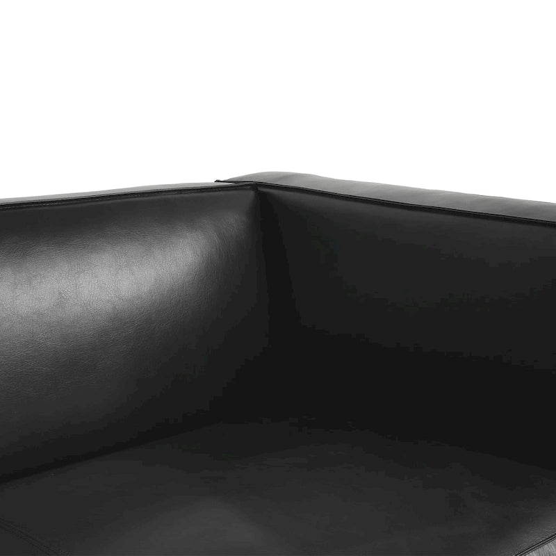 Goyette Faux Leather 3 Seater Sofa by Christopher Knight Home