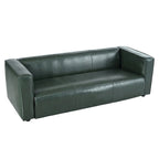 Goyette Faux Leather 3 Seater Sofa by Christopher Knight Home