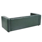 Goyette Faux Leather 3 Seater Sofa by Christopher Knight Home