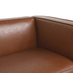 Goyette Faux Leather 3 Seater Sofa by Christopher Knight Home