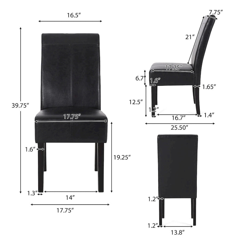Pertica Upholstered T-Stitch Dining Chairs (Set of 6) by Christopher Knight Home