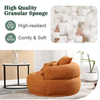 Boucle Upholstered Tufted Barrel Accent Living Room Chair With Toss Pillows
