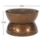 Minkler Iron Hourglass Coffee Table by Christopher Knight Home