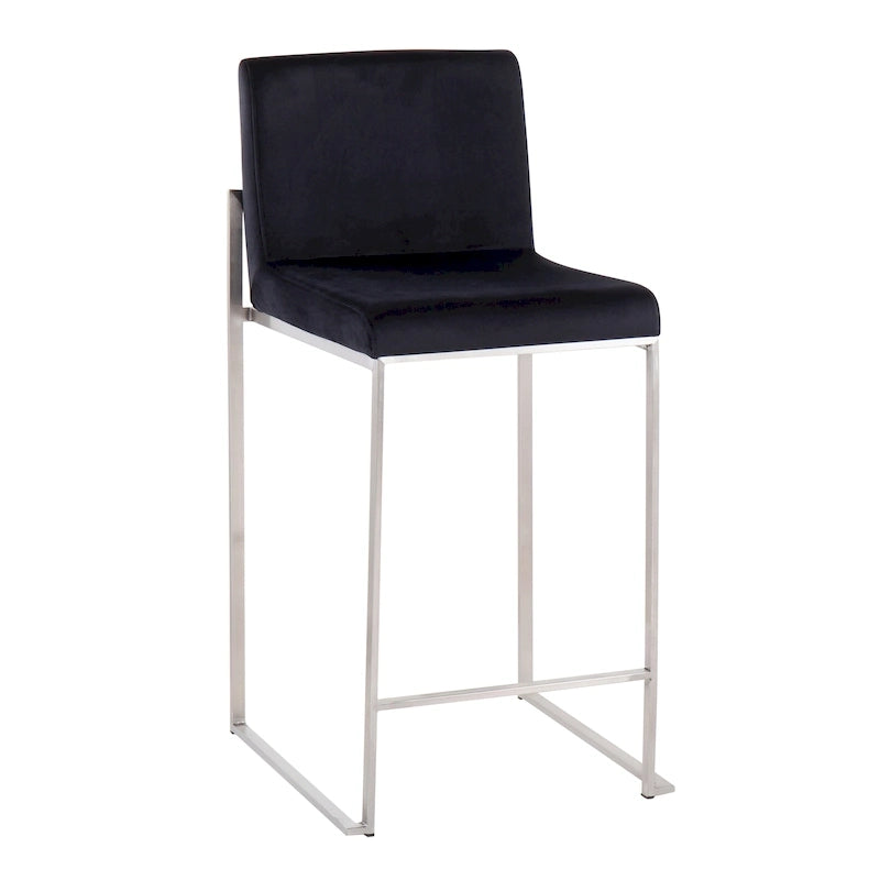 Silver Orchid Forrest High Back Counter Stool - Set of 2