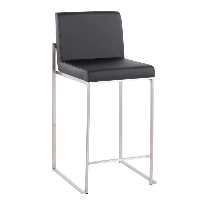 Silver Orchid Forrest High Back Counter Stool - Set of 2