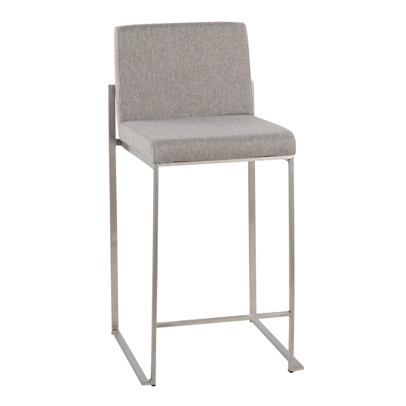 Silver Orchid Forrest High Back Counter Stool - Set of 2