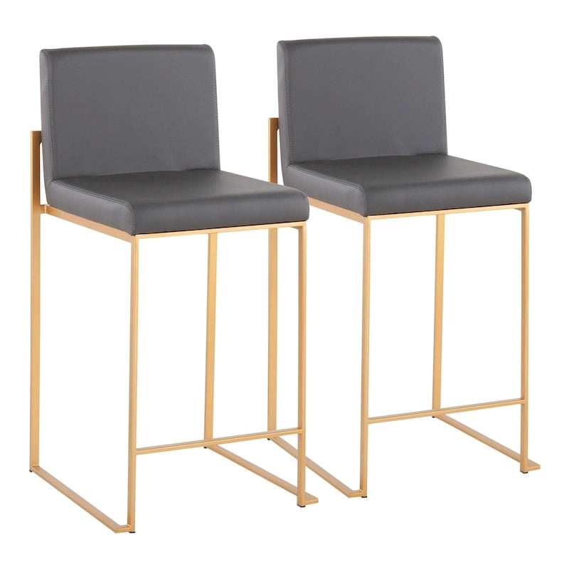 Silver Orchid Forrest High Back Counter Stool - Set of 2