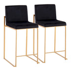 Silver Orchid Forrest High Back Counter Stool - Set of 2