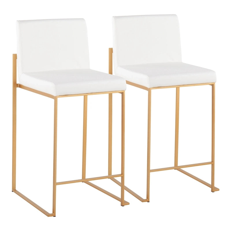 Silver Orchid Forrest High Back Counter Stool - Set of 2