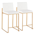 Silver Orchid Forrest High Back Counter Stool - Set of 2