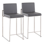 Silver Orchid Forrest High Back Counter Stool - Set of 2