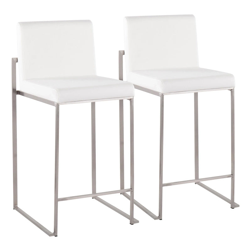 Silver Orchid Forrest High Back Counter Stool - Set of 2
