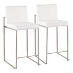 Silver Orchid Forrest High Back Counter Stool - Set of 2