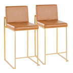 Silver Orchid Forrest High Back Counter Stool - Set of 2