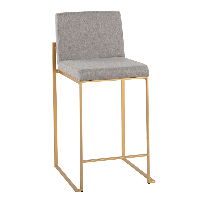 Silver Orchid Forrest High Back Counter Stool - Set of 2
