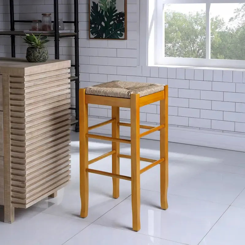 Slaot Woven 29-inch Square Bar Stool