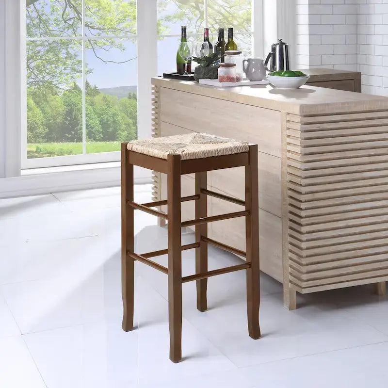 Slaot Woven 29-inch Square Bar Stool