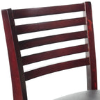 Linon Pitchfork Espresso Ladder Back Bar Stool