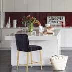 Counter Height Bar Stools Island Bar Chairs with Gold Stainless Steel Legs