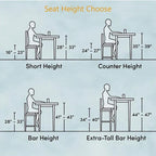 Counter Height Bar Stools Island Bar Chairs with Gold Stainless Steel Legs