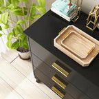 FUFU&GAGA 47.2W 6 Drawer Double Dresser Drawer Storage Chest Lacquer