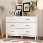 FUFU&GAGA 47.2W 6 Drawer Double Dresser Drawer Storage Chest Lacquer