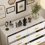 FUFU&GAGA 47.2W 6 Drawer Double Dresser Drawer Storage Chest Lacquer