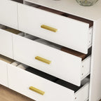 FUFU&GAGA 47.2W 6 Drawer Double Dresser Drawer Storage Chest Lacquer