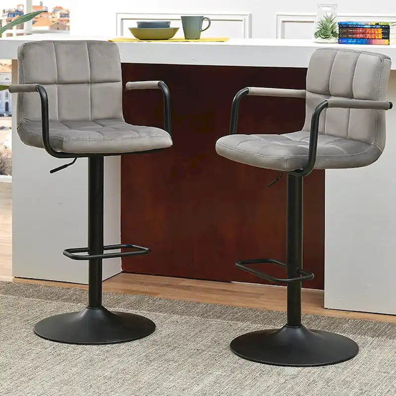 Swivel Adjustable Height with Armrest Bar Stools