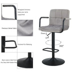 Swivel Adjustable Height with Armrest Bar Stools