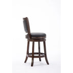 Augusta Wood Upholstered Swivel Counter Barstool