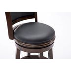Augusta Wood Upholstered Swivel Counter Barstool