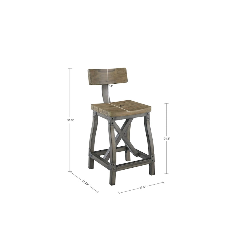 Lancaster Counter Stool with Back by INK+IVY
