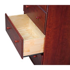 Palace Imports 100% Solid Wood 5-Jumbo Drawer Chest with Lock, Metal or Wooden Knobs