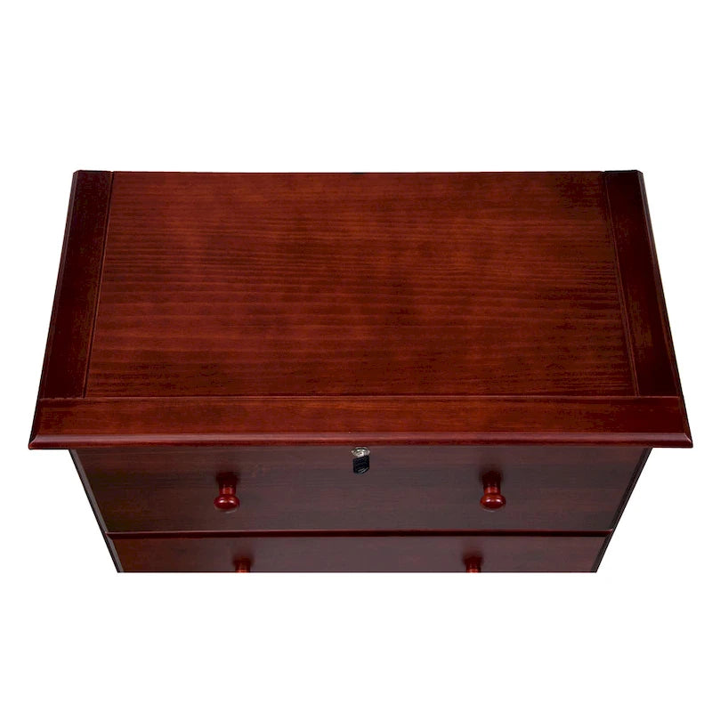 Palace Imports 100% Solid Wood 5-Jumbo Drawer Chest with Lock, Metal or Wooden Knobs