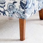 Bradford Blue Paisley Pattern Fabric Accent Chair