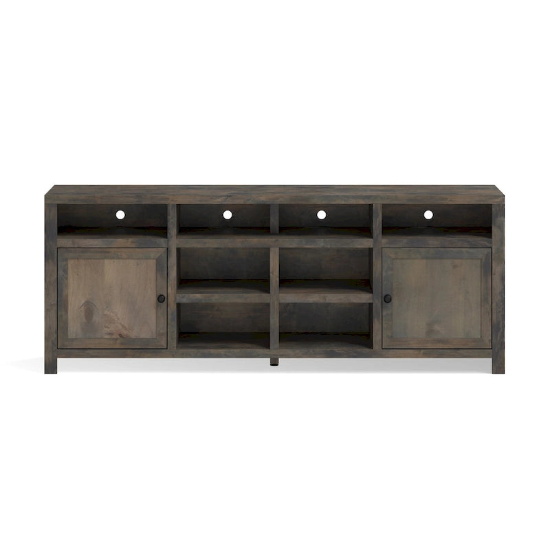 Bridgevine Home Joshua Creek 84 inch TV Stand Console for TVs up to 95 inches, No Assembly Required, Barnwood Finish