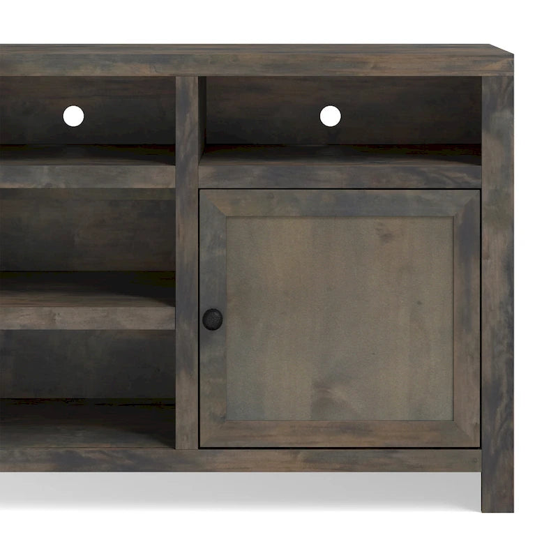 Bridgevine Home Joshua Creek 84 inch TV Stand Console for TVs up to 95 inches, No Assembly Required, Barnwood Finish