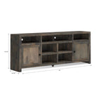 Bridgevine Home Joshua Creek 84 inch TV Stand Console for TVs up to 95 inches, No Assembly Required, Barnwood Finish