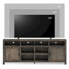 Bridgevine Home Joshua Creek 84 inch TV Stand Console for TVs up to 95 inches, No Assembly Required, Barnwood Finish
