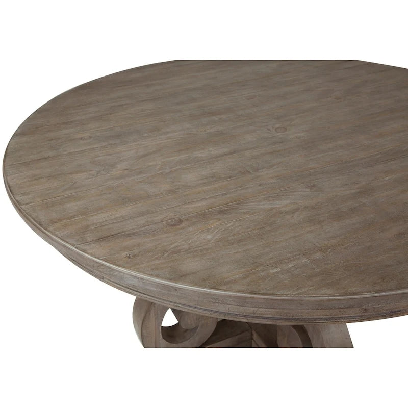The Gray Barn Manderley Traditional Dove Tail Grey 48-inch Round Dining Table - dove tail grey - dove tail grey