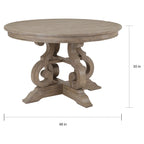 The Gray Barn Manderley Traditional Dove Tail Grey 48-inch Round Dining Table - dove tail grey - dove tail grey